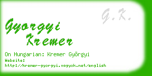 gyorgyi kremer business card