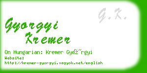 gyorgyi kremer business card